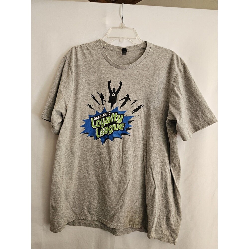 District Made Mens XL Datalogic Loyalty League Gray Graphic T Shirt